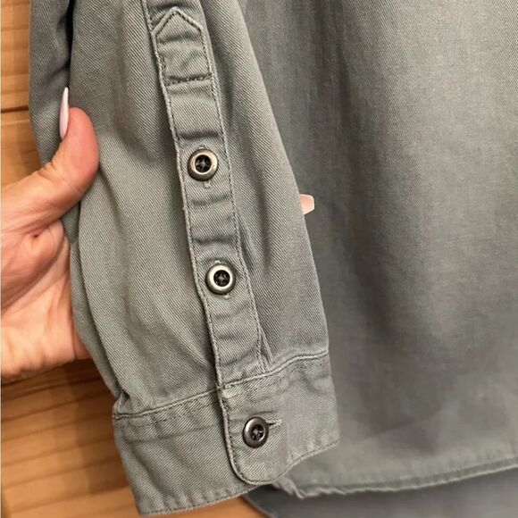 MADEWELL Shirt Womens Xsmall Button-up Green Collared Long Sleeve - Picture 6 of 6